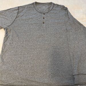 Men's Heather Gray Long Sleeve Henley Shirt